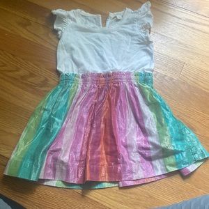 CrewCuts Rainbow Skirt Dress 2T